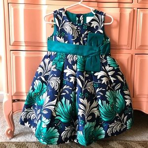 NWT Gymboree teal floral party Easter sister dress
